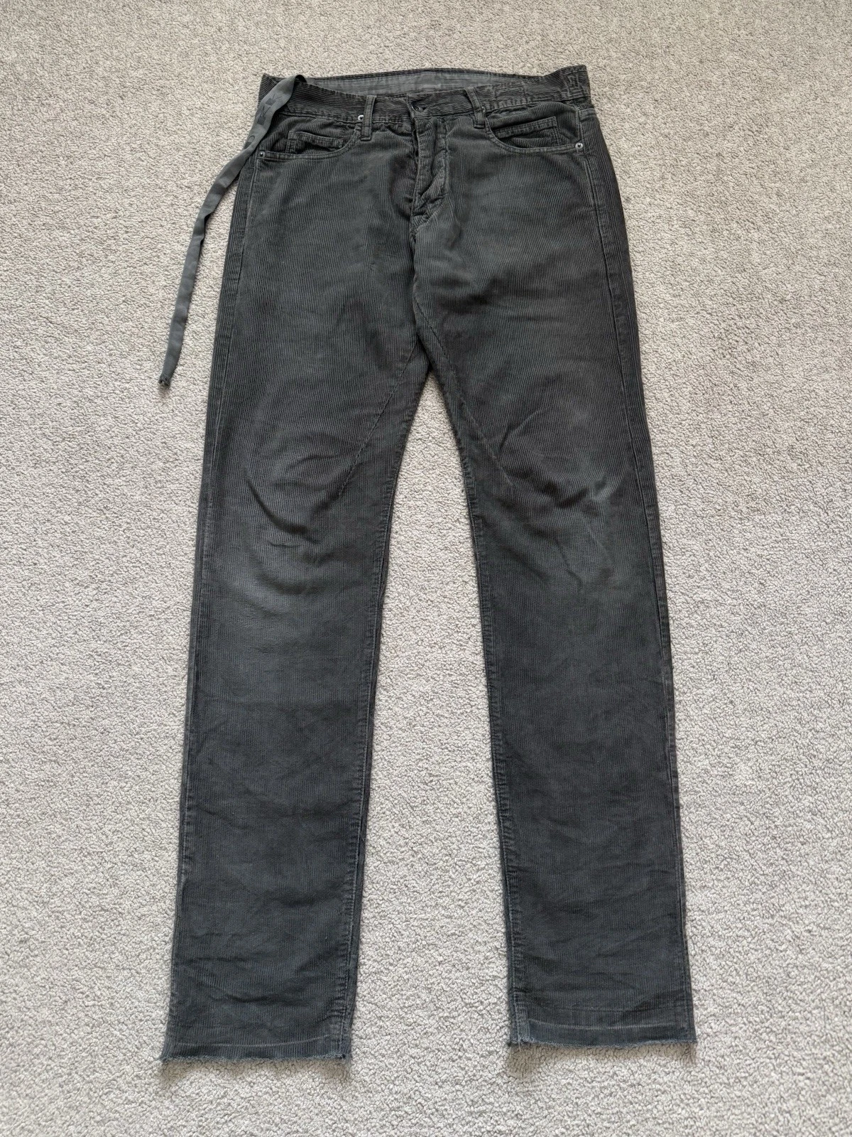 Pantaloni in velluto a coste FW07 Rick Owens DRKSHDW "Exploder" Detroit taglia 31