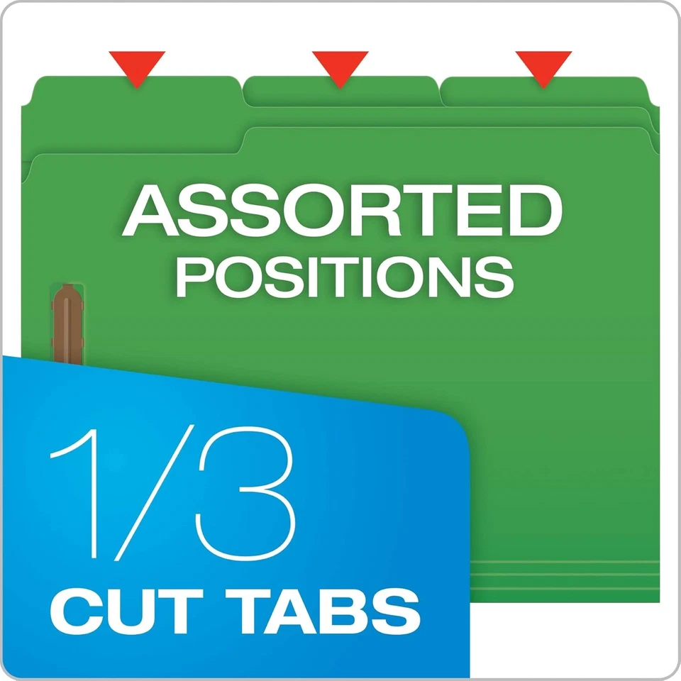 Pendaflex Fastener Folders, 2 Fasteners, Letter Size, Green, Specialty, Green - Image 4 of 4