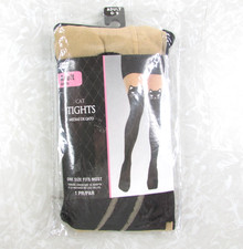 Black Cat Faux Thigh High Tights 1 Pair One Size Fits Most Fun Cosplay Novelty
