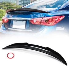 FOR 14-23 INFINITI Q50 PSM STYLE HIGH KICK REAR TRUNK SPOILER WING GLOSS US US