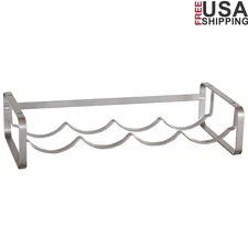 Stackable Steel Wine Rack Free-Standing 4 Bottle Organizer Compact Design New