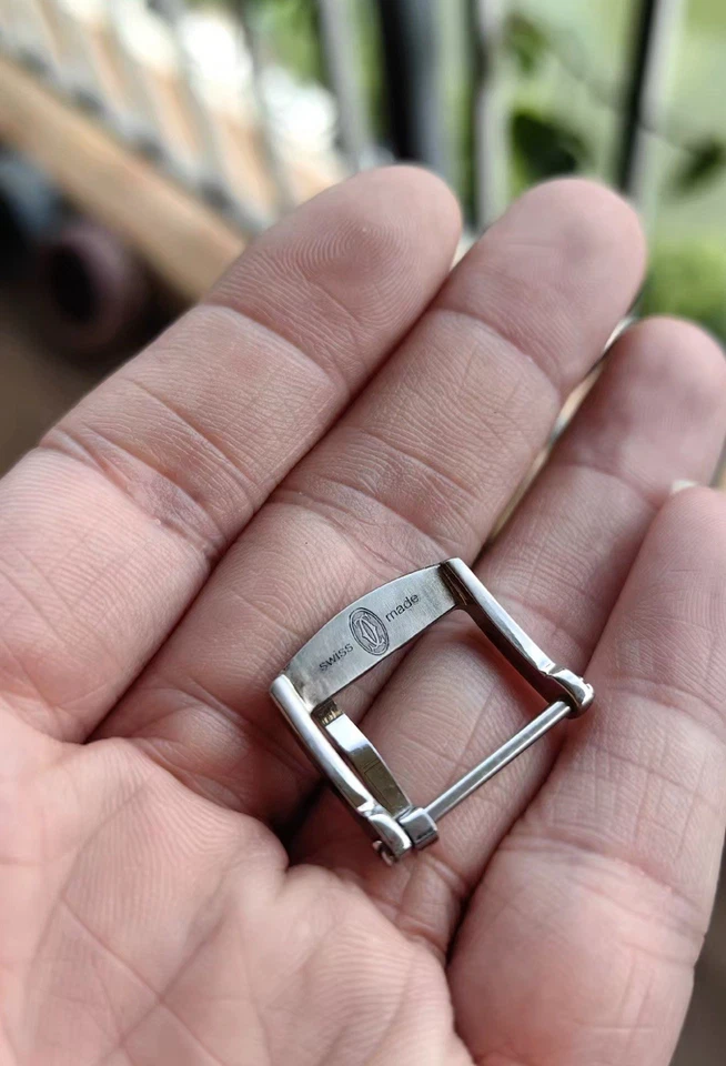 卡地亚原装复古不锈钢扣 16 毫米瑞士制造 — 第 4/4 张图片