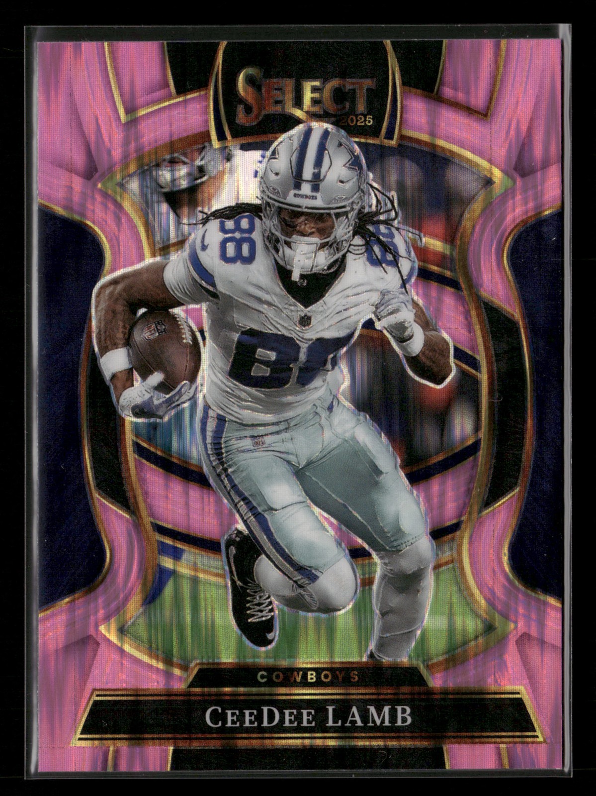 2025 Panini Select #98 CeeDee Lamb Pink Prizm Shock Cowboys