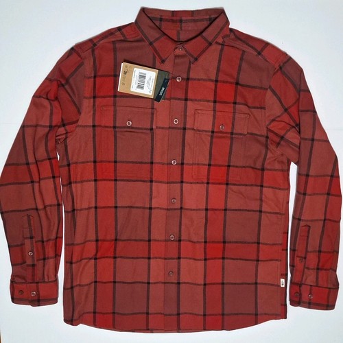 The North Face Arroyo Flannel Shirt Mens L Large Sumac Red Plaid Cotton NWT