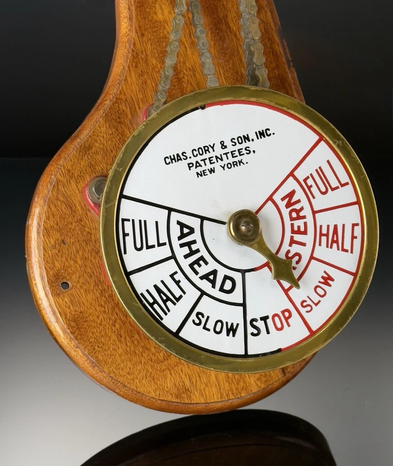 Antiguo Telégrafo Náutico Chas Cory & Son Ship Engine Pedido Foto 2 de 4