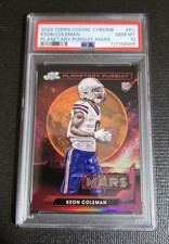 Keon Coleman 2024 Topps Cosmic Chrome Planetary Pursuit Mars SP RC PSA 10 Pop 5