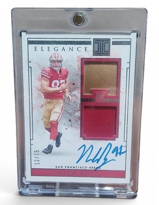 2019 Impeccable Elegance #118 NICK BOSA Rookie Patch AUTO /75 49ers