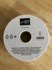 Stampin Up WHITE 1/2  Iridescent Ribbon NEW 10 Yards