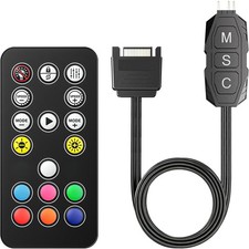 ARGB Controller Kit 17 Key Remote Mini PC Fan LED Strip Air Cooler SATA