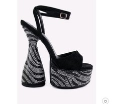 6" London Rag Backstage Rhinestone Pleaser Platform Stripper Dancer Heels