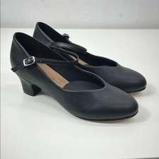 Bloch Womens Lo Black Character Dance Shoes Heels in Black Size 9