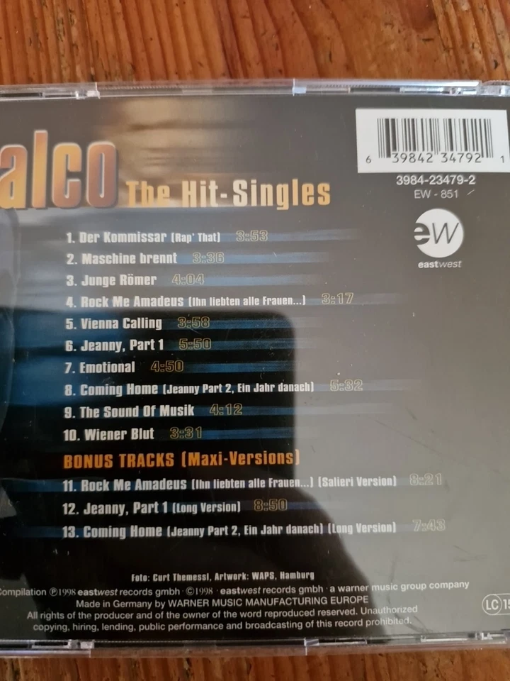 The Hit-Singles von Falco | CD | Zustand gut - Bild 2 von 2