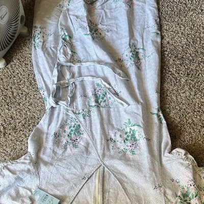 LOFT Petite Floral Wrap Dress White Pink Green Short Cap Sleeve 4P Women
