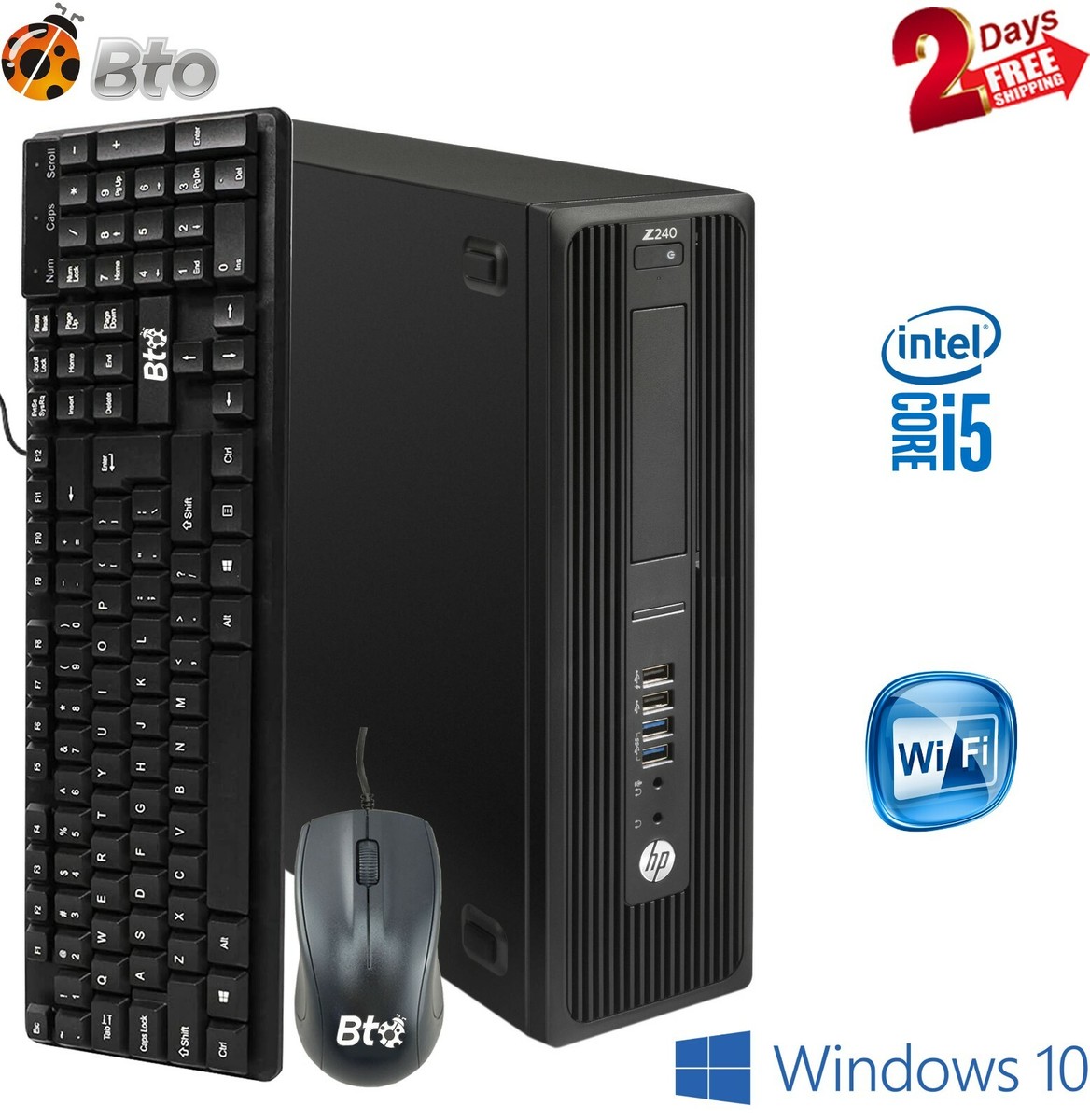 PC  i5   ssd240   HDD１TB HP Z240 Desktop Computer PC i5 16GB Ram 1TB NVMe 2TB HDD 22