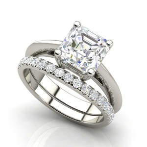 Solitaire 1 Carat Vs2 H Cushion Cut Diamond Engagement Ring White