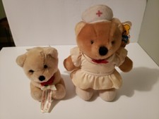 Vintage Dakin Nancy Nurse Medical Scrubs  Little Rosebud Bears w/ Tags Pair Lot