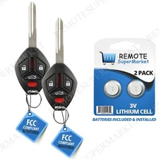 2 Replacement for 2006 2007 Mitsubishi Galant Eclipse Remote Car Thin Key Fob