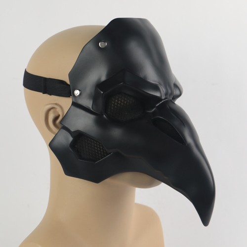 Cosplay OW Reaper Mask Nevermore Plague Doctor Bird Beak Mask Halloween Prop PVC - Picture 4 of 11