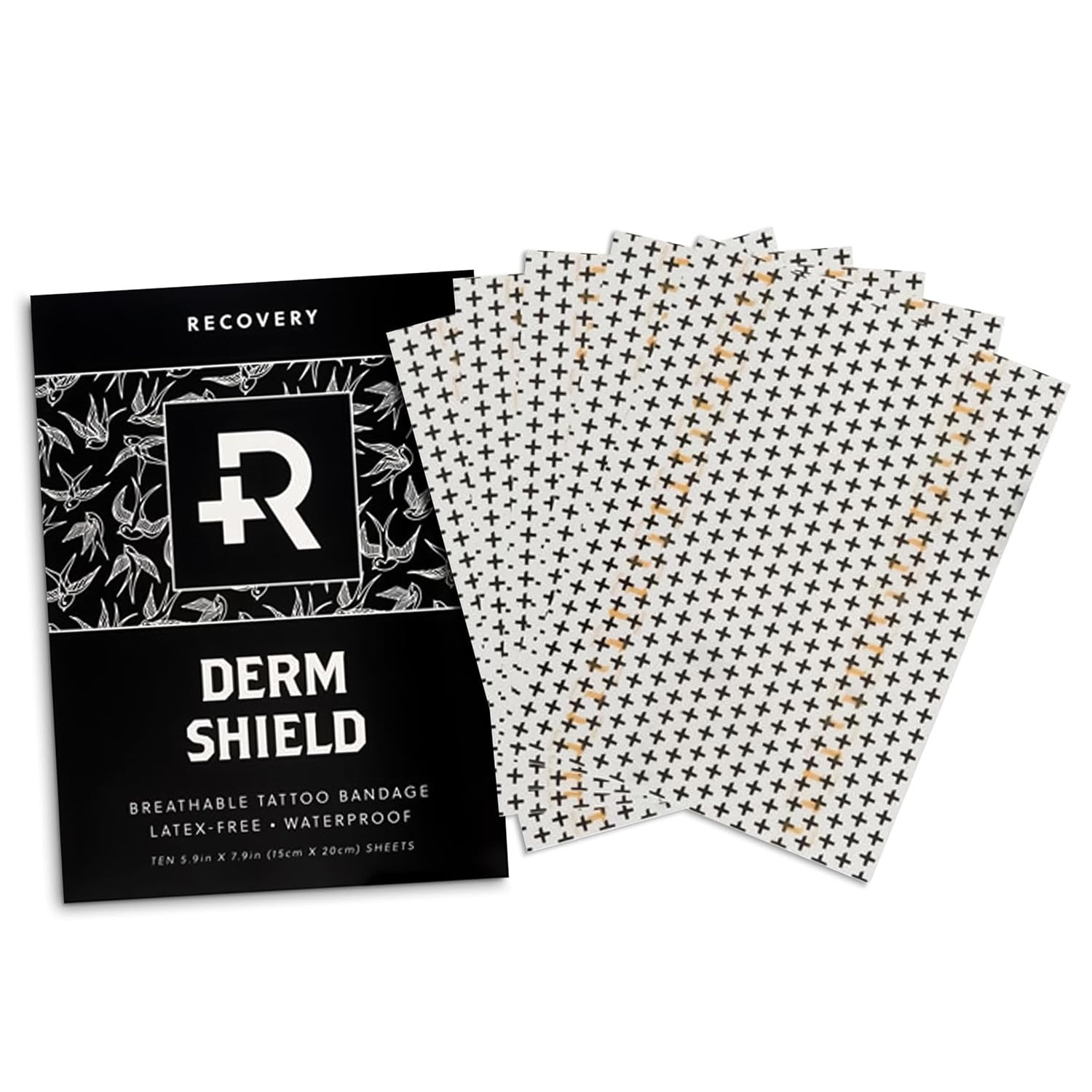 Recovery Derm Shield Tattoo Aftercare Bandage - Transparent, Waterproof Adhesive