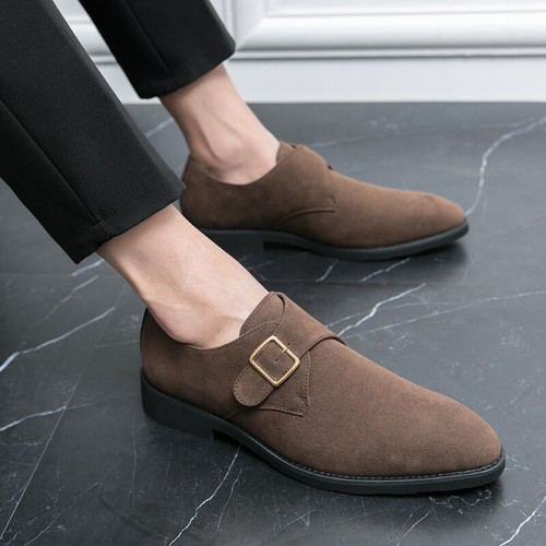 Men's Suede Oxfords Formal Dress Shoes Brogues Derbys Classic Office Wedding - Bild 10 von 18