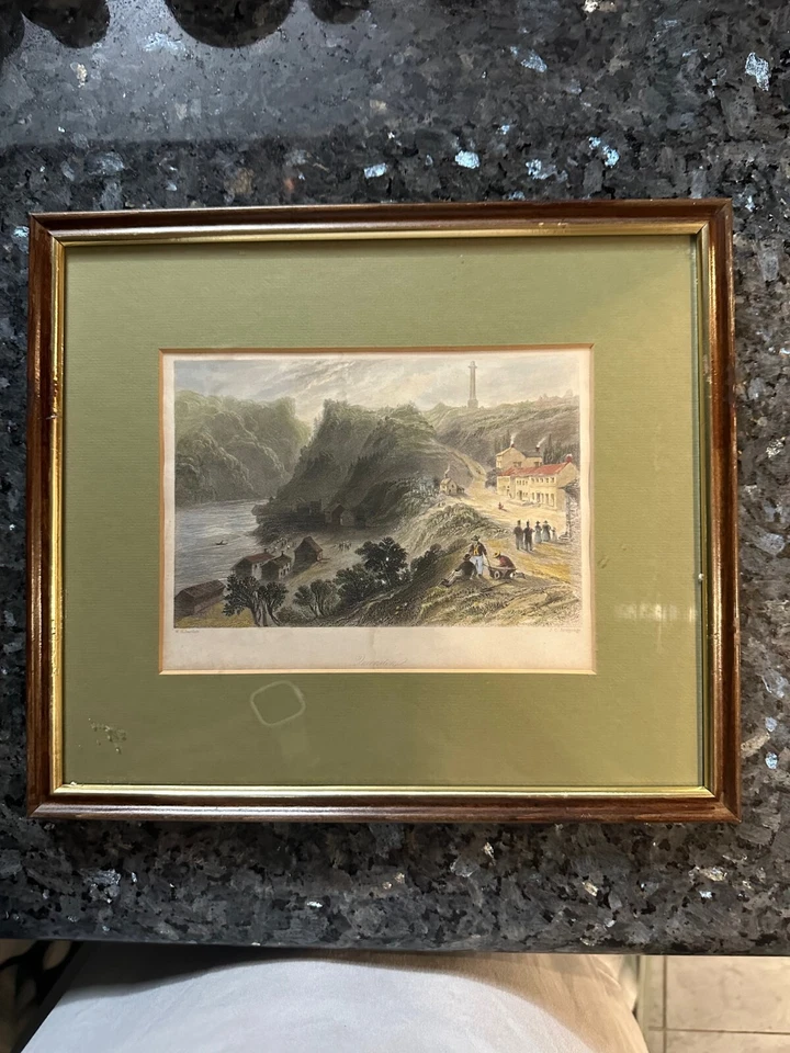 Antigua impresión de la década de 1840 "Queenston, Cataratas del Niágara" W.H. Bartlett & J.C. Armytage Foto 4 de 4