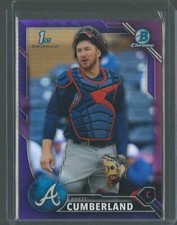 2016 BOWMAN CHROME DRAFT BRETT CUMBERLAND BRAVES RC PURPLE REFRACTOR SP 210/250