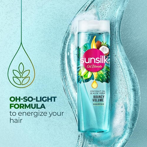 Sunsilk Coconut Water & Aloe Vera Volume Hair Shampoo (195 ml) - Picture 6 of 7