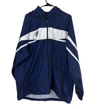 Vintage Y2K Nike Full Zip Hooded Parka Jacket Mens Size Large Navy Blue EUC