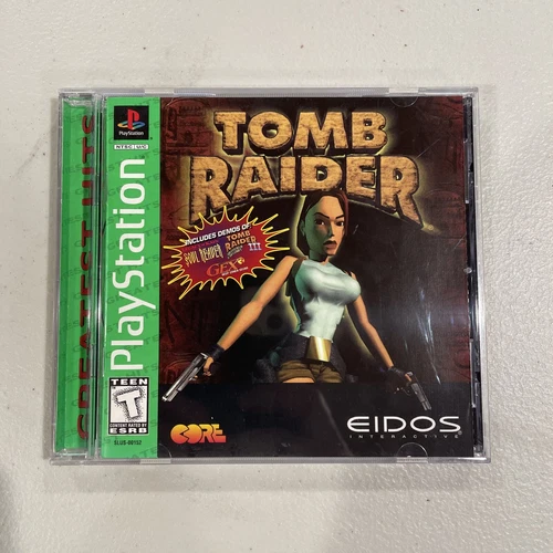 Tomb Raider Greatest Hits Edition With Game Demos For Sony PlayStation. CIB!
