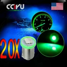 20x BA9S 1445 57 1895 Green 1SMD LED Instrument Panel Dash Indicator Light Bulb