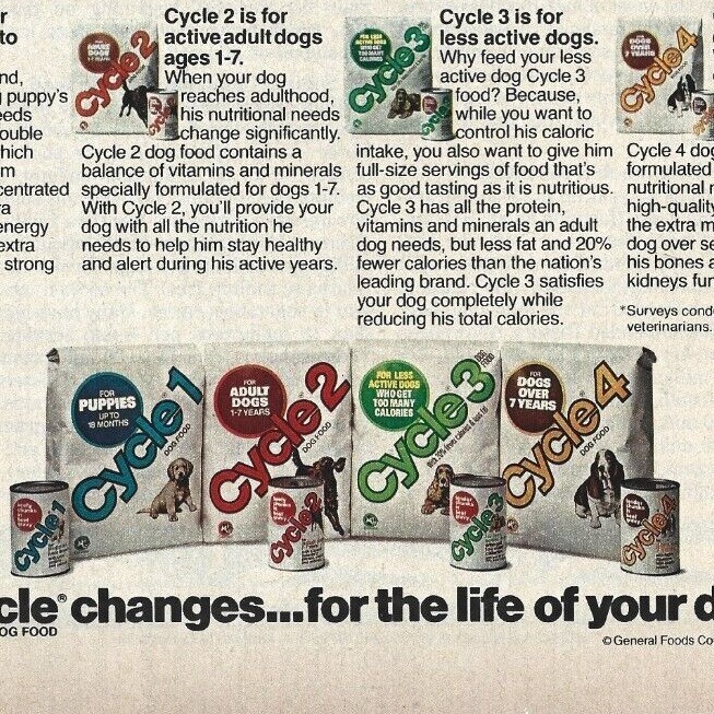 Print Ad, Cycle Dog Food Magazine Ad, Cycle Dog Food Ad