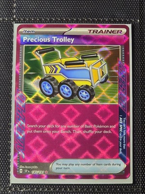 Pokemon Elite Trainer Box Carta Pokmon Precious Trolley 185/191 - Surging  Sparks, Ace Spec, Entrenador De Lmina Roja, Coleccionable