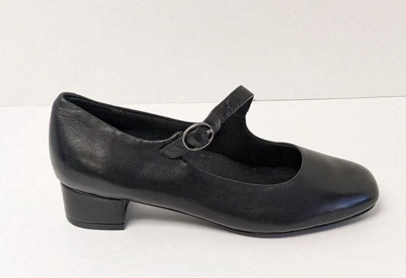 Zapatos de salón Trotters Desna Mary Jane, cuero negro, para mujer 6 Foto 2 de 4