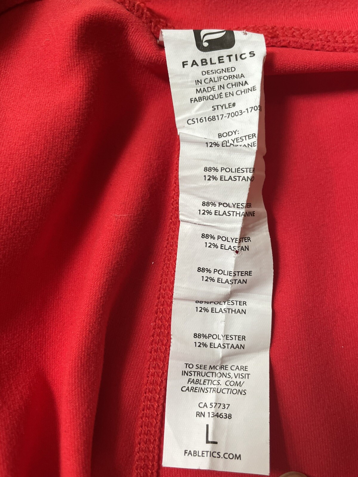 FABLETICS Size Large High Waisted Cropped Legging… - image 4