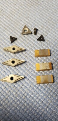 LOT OF 8 CARBIDE INSERTS AND ONE GXE16-1 SHIM SPARE PART