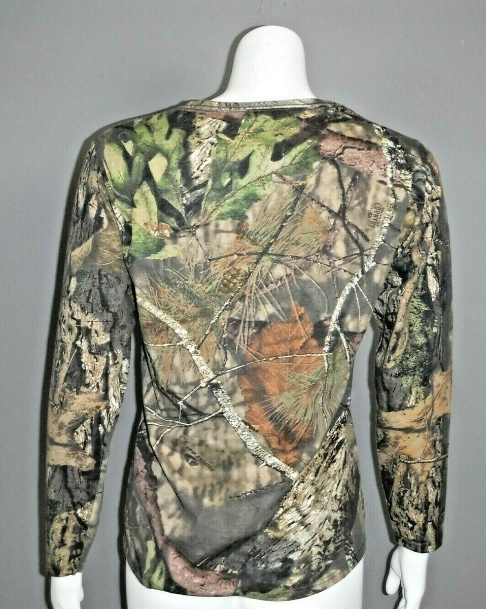 Oponerse a mero reflujo Mossy Oak Womens Crewneck Camo Long Sleeve Hunting Tagless Med Pullover  Shirt | eBay