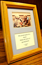 PHOTO FRAME Vtg 1994 C. Hamilton Picture TY BEANIE BABY Love~Special Friends S17