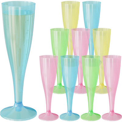 Sektgläser Set Kunststoff bunt 0,15l Sektkelch BPA-frei Champagner Prosecco Glas