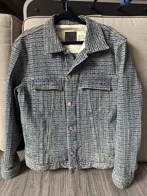 ジャケット Givenchy Cinched Jacket In Denim GIVENCHY $1650 Denim Jacquard 4G Motif Jacket—Authentic. | eBay
