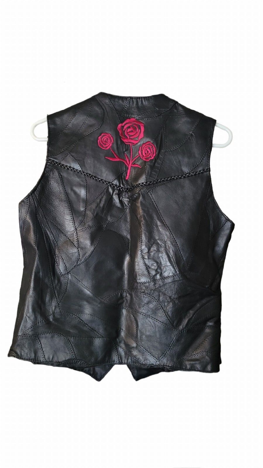 Genuine Leather Patchwork Vest 1990s - image 2