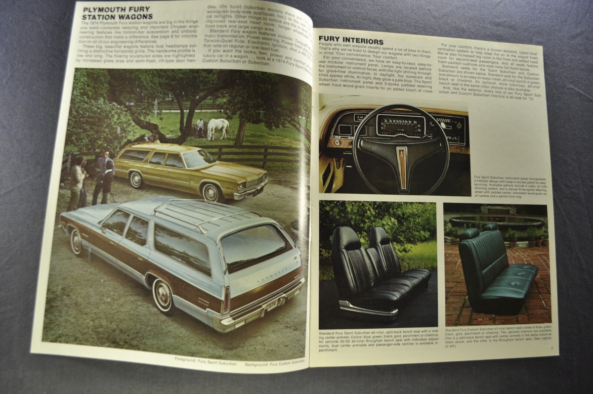 1974 Plymouth Station Wagon Brochure Satellite Regent Fury