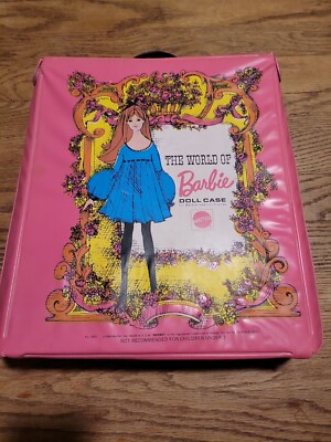 Vintage Pink Barbie Doll Case 1968 The World of Barbie Mattel 