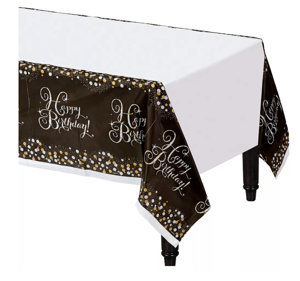 Sparkling Happy Birthday Plastic Table Cover Party Supplies Table Decorations eBay
