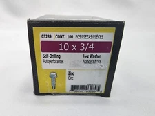 Screw,Hex Wsh Sd,10x3/4" 100bx by MIDWEST FASTENER CORP