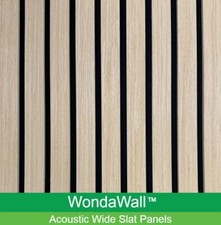 Original Oak  Acoustic Wide Slat Wall Panel 2400mm x 600mm Modern Stylish Boards