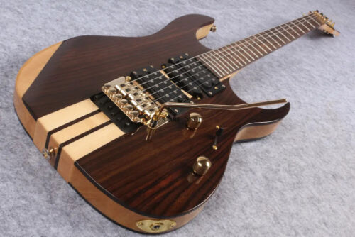 Restige Natural Walnut Brown Electric Guitar Neck Thru Body 24 Frets Floyed Rose