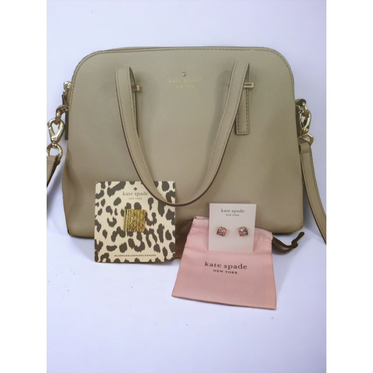 Kate Spade Cedar Street Maise Satchel Taupe Crossbody Bag With New 