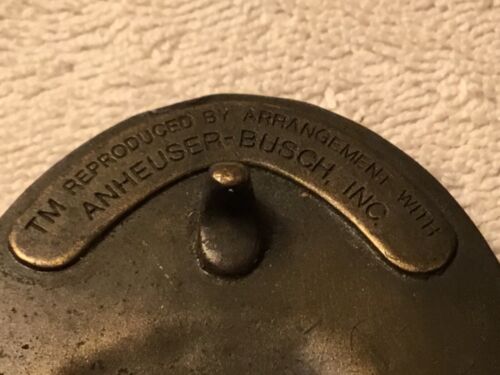 Vintage 1970s Anheuser Busch Eagle Logo Solid Brass Belt Buckle P168 - Picture 3 of 5