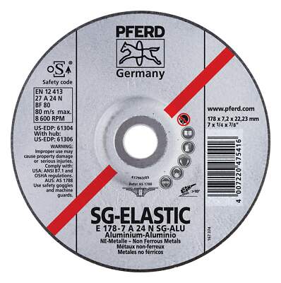 Pferd Schruppscheibe A24NSG Alu 125 x 7,2 mm gekröpft - E125-7 A24NSG -ALU