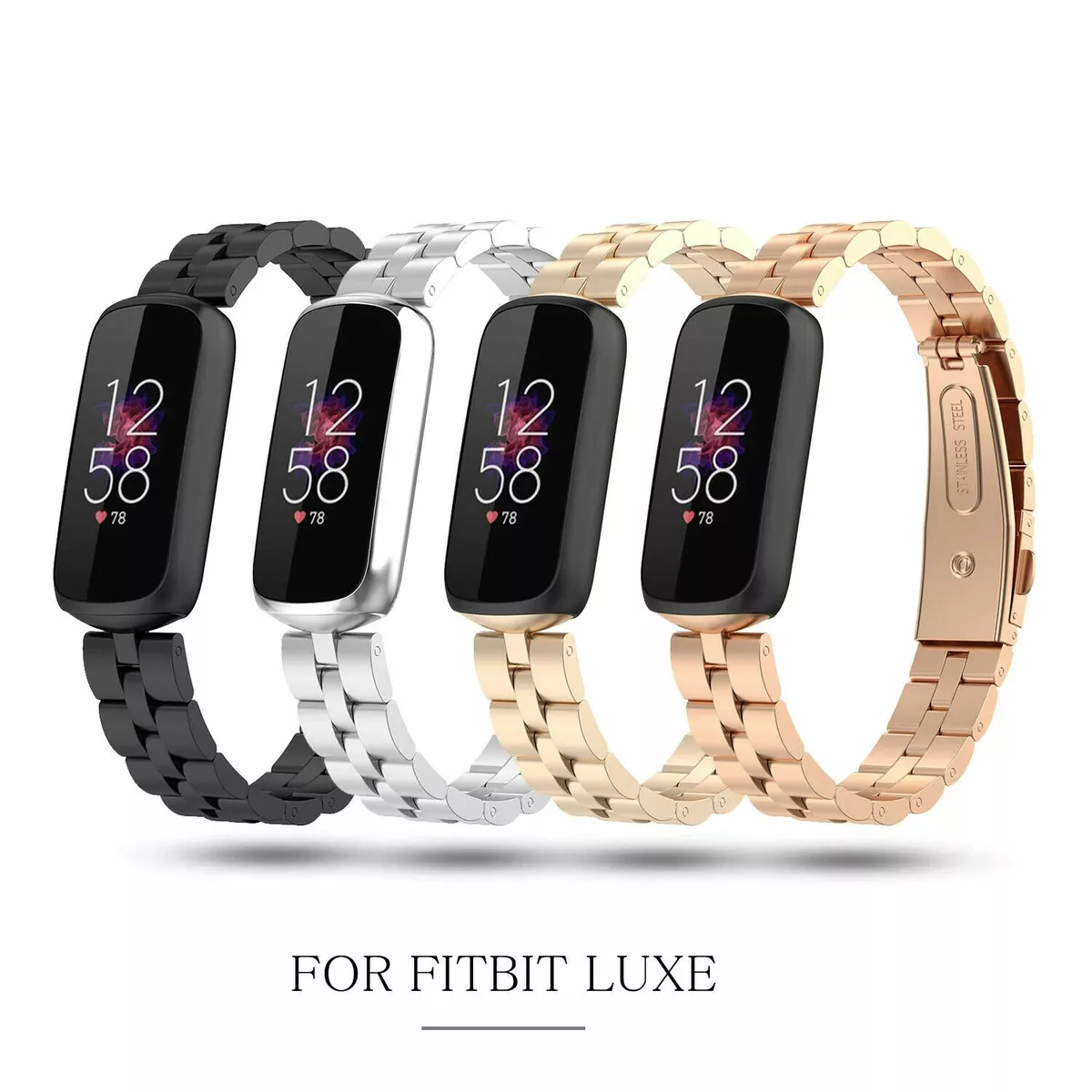 Metal Strap For Fitbit Luxe Watch Band Stainless Steel Link Bracelet  Wristband